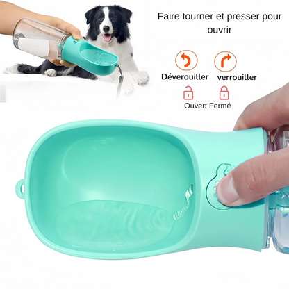 Bouteille d'eau portable & Distributeur de croquettes