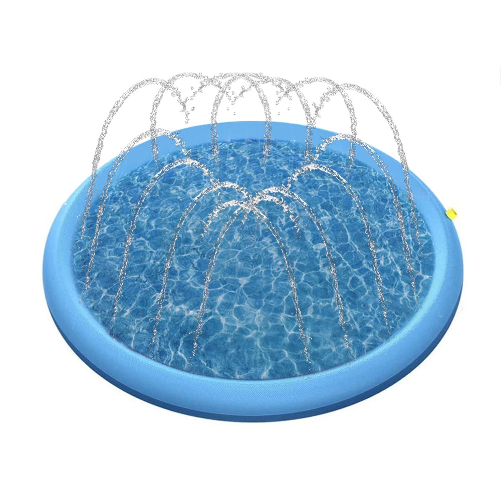Pet Dog Toys Inflatable Water Spray Pad Mat Tub Play Cooling Mat Pet Sprinkler Pad For Dog Summer Cool Swimming Pool Outdoor