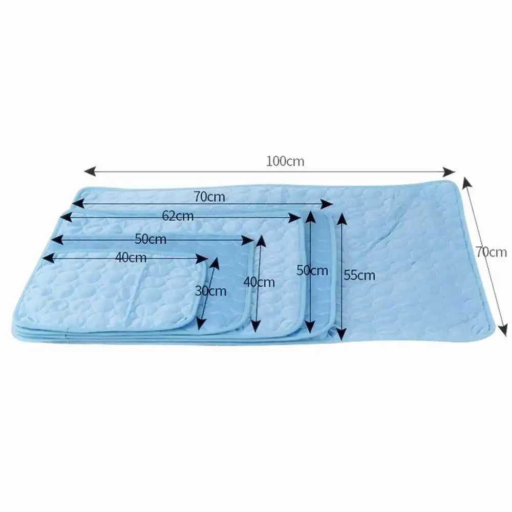Cooling Dog Mat Summer Pad Mat For Dogs Cat Ice Silk Blanket Sofa Breathable Pet Dog Bed Summer Washable For Small Large Dog Cat
