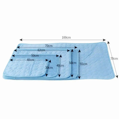 Cooling Dog Mat Summer Pad Mat For Dogs Cat Ice Silk Blanket Sofa Breathable Pet Dog Bed Summer Washable For Small Large Dog Cat