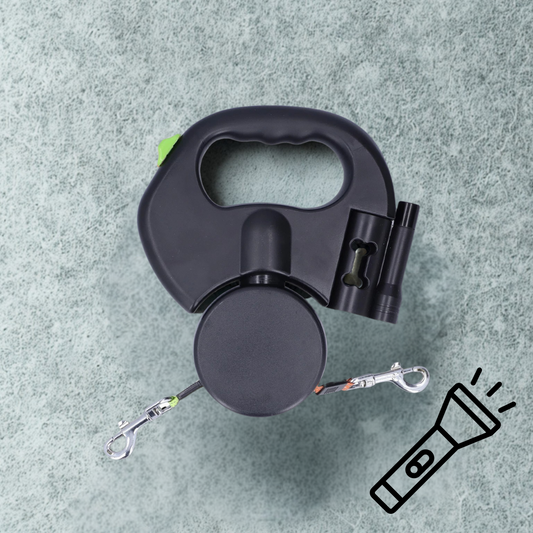 Laisse Automatique Rétractable Rotative – Conçue en ABS et nylon de haute qualité