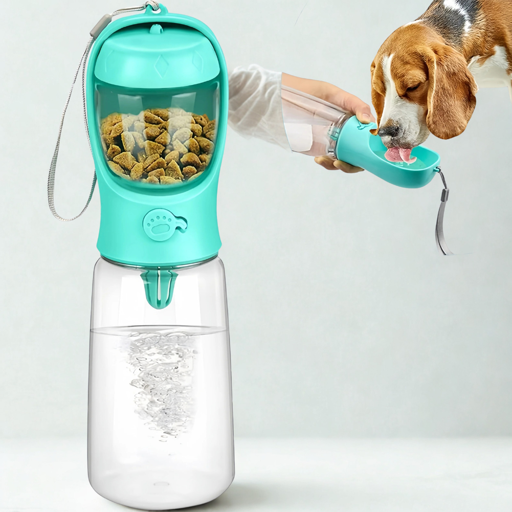Bouteille d'eau portable & Distributeur de croquettes